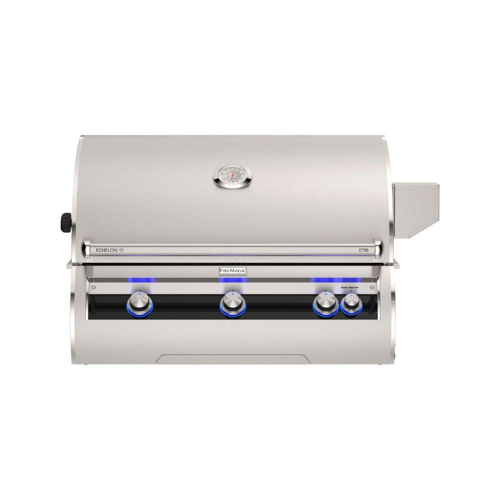 Fire Magic Echelon Diamond E790i Series 36" Built-In Gas Grill w/ Rotisserie & Analog Thermometer (3 Burner)