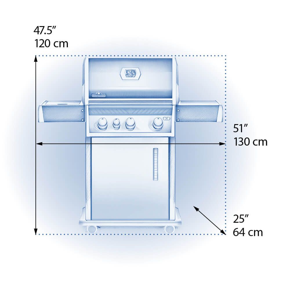 Napoleon Rogue® 425 SB 51" Gas Grill Range with Side Burner (4 Burner)