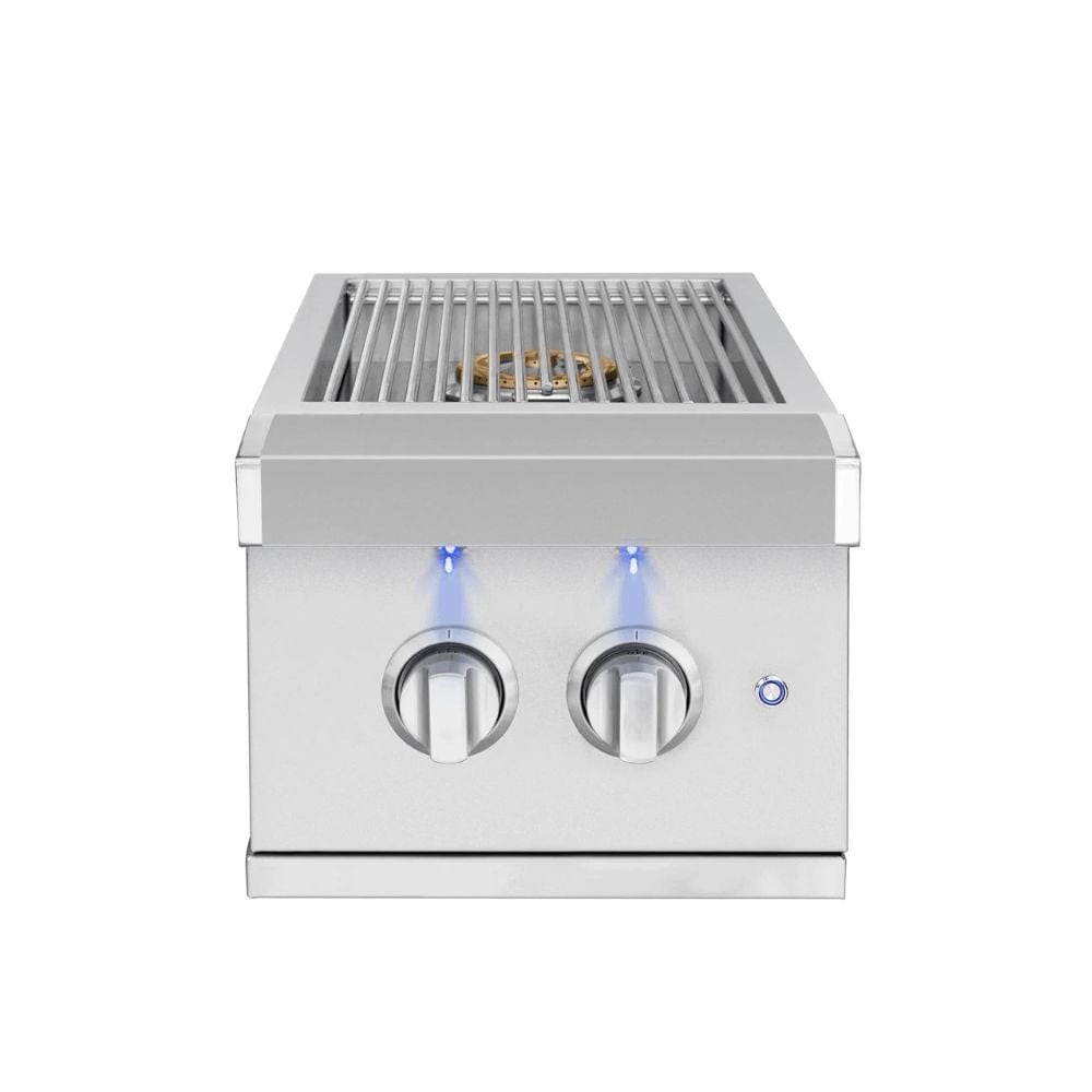 Atlas Built-In Gas Double Side Burner by American Made Grills Front View