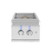 Atlas Built-In Gas Double Side Burner by American Made Grills Front View