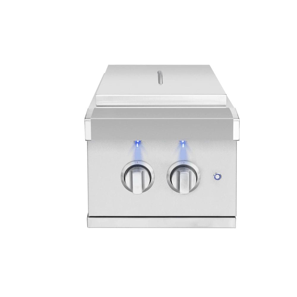 Atlas Built-In Gas Double Side Burner by American Made Grills with Cover 