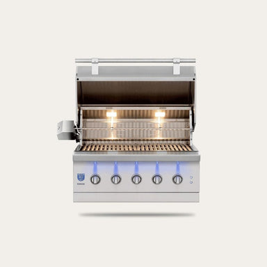 Encore 36" Hybrid Grill (5 Burner) by American Made Grills Open Hood