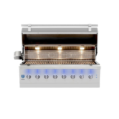 Encore 54" Hybrid Grill (8 Burner) by American Made Grills Open Hood