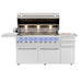 Encore Freestanding 54" Hybrid Grill (8 Burner) by American Made Grills Open Hood