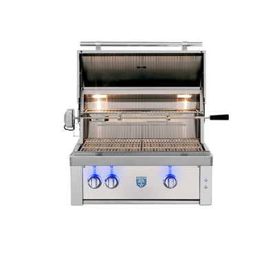 Estate 30" Built-In Grill by American Made Grills Open Hood