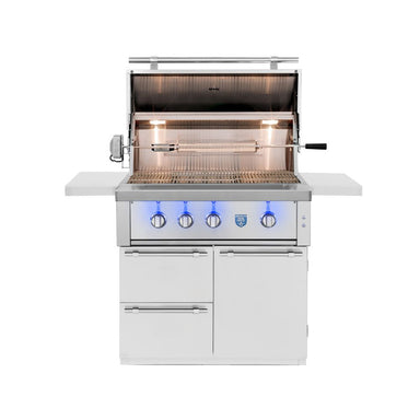 Estate 36" Freestanding Grill by American Made Grills Open Hood