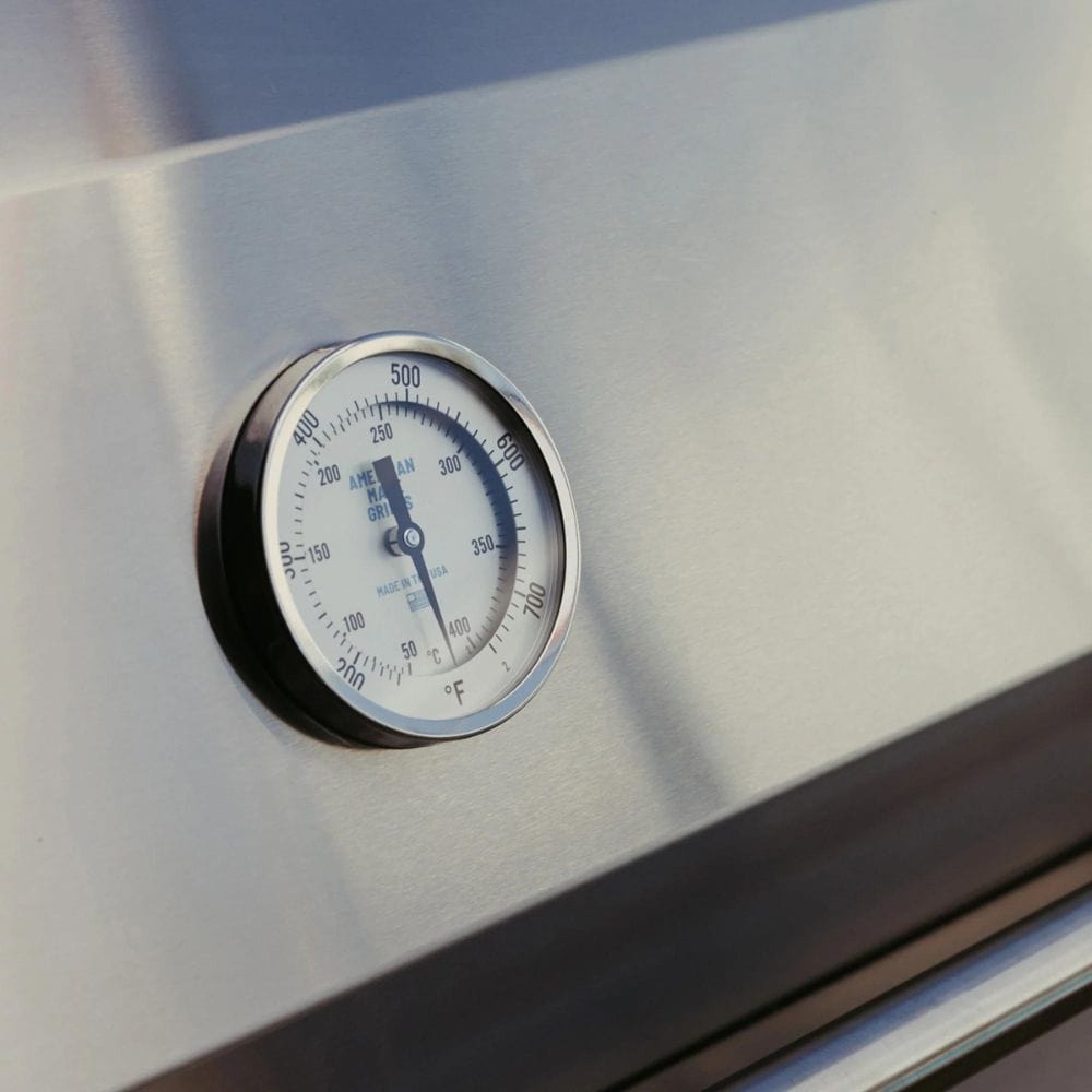 Muscle 36" Freestanding Hybrid Grill (5 Burner) by American Made Grills Thermometer Gauge