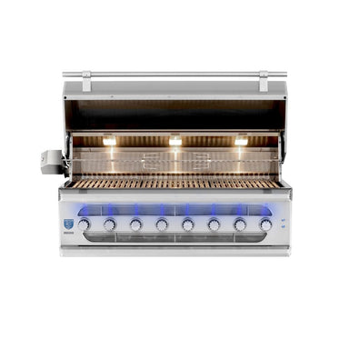Muscle 54" Hybrid Grill (8 Burner) by American Made Grills Open Hood