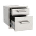 Fire Magic 14" Premium Flush Double Access Drawer w/ Soft Close Side View Open