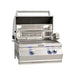 Fire Magic 24" Aurora Built-In Gas Grill with Infrared Side Burner (2 Burner) Open Hood