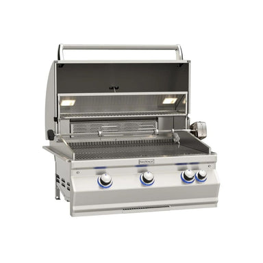 Fire Magic Aurora 30" Built-In Gas Grill w/ Infrared Burner, Rotisserie & Analog Thermometer (3 Burner) Open Hood