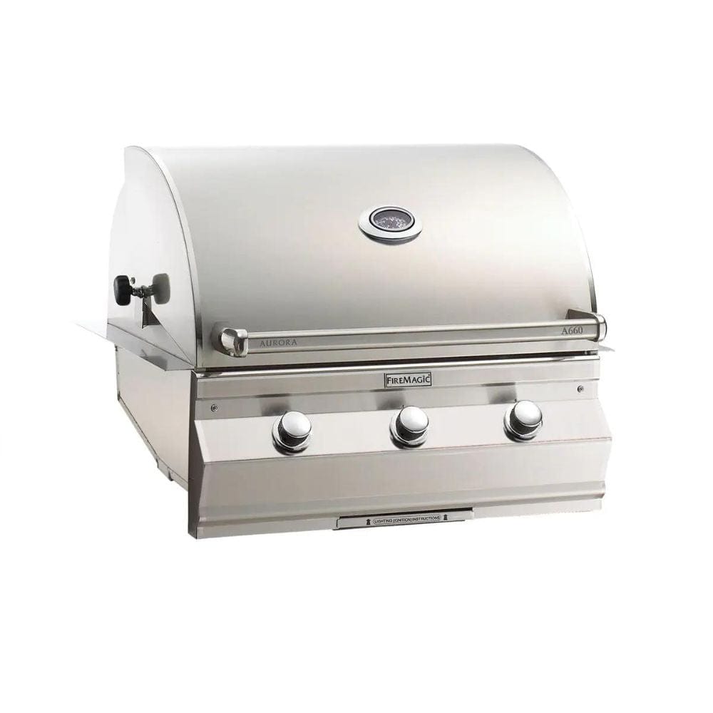 Fire Magic Aurora A660i 30" Built-In Gas Grill w/ Analog Thermometer (3 Burner) Main Burner