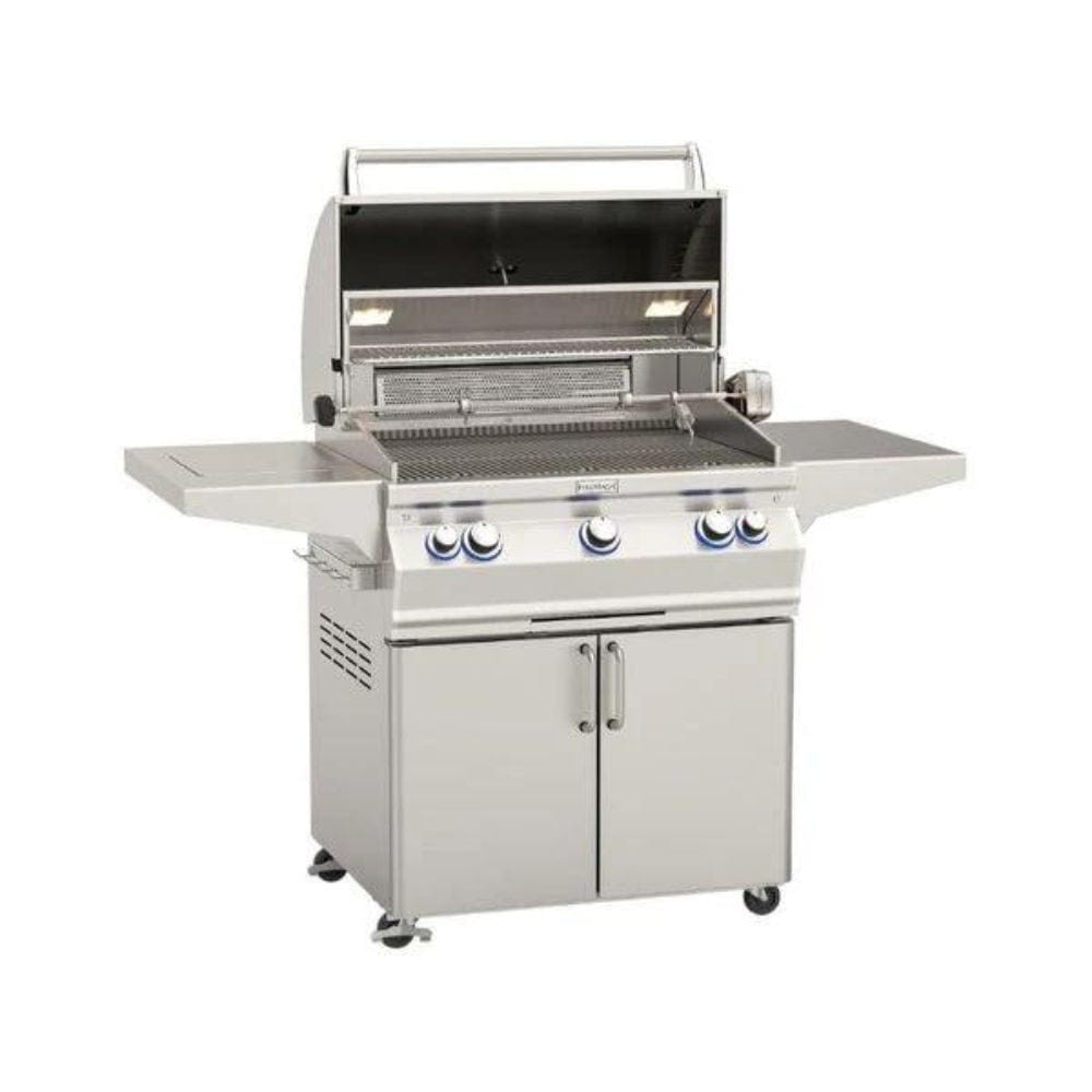 Fire Magic Aurora A660s 30" Freestanding Gas Grill w/ Rotisserie, Infrared Burner, Single Side Burner & Analog Thermometer Open Hood