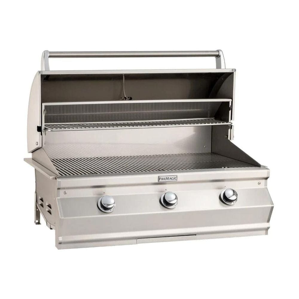 Fire Magic Choice C650I 36" Built-In Gas Grill With Analog Thermometer (3 Burner) Open Hood