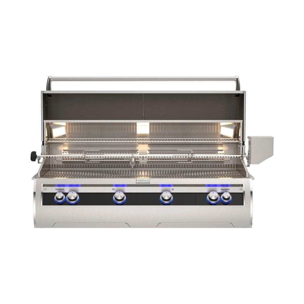 Fire Magic Echelon Diamond E1060i "A" Series 48" Built-In Gas Grill w/ Rotisserie & Analog Thermometer (4 Burners) Open Hood