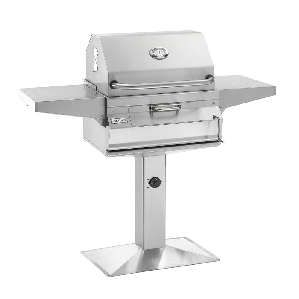Legacy Stainless Steel 24" Patio Post Mount Charcoal Grill by Fire Magic Main Image