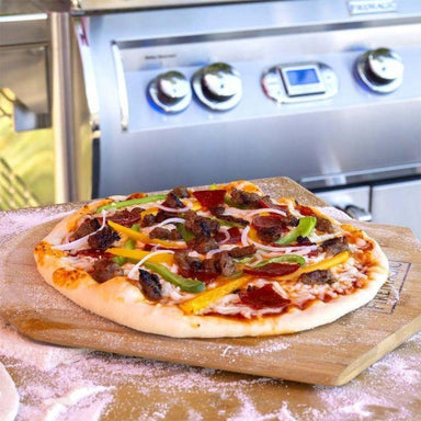 Fire Magic Pizza Stone Kit w/ Wooden Pizza Peel Lifestyle