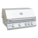 Featuring four heavy duty cast stainless steel burners