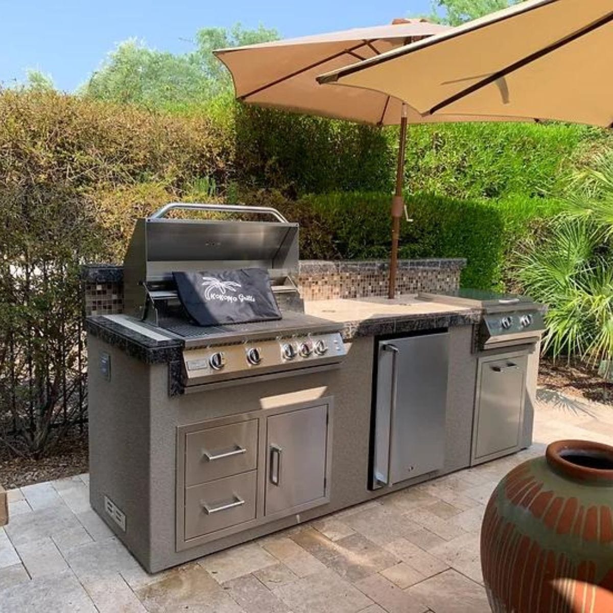9' Long Modular BBQ Island Outdoor Kitchen