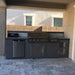 Introducing the Kokomo BBQ Island With Built-In BBQ Grill Refrigerator, Drawers, & Double Side Burner.