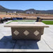 Featuring the Kokomo Baja/Fire L-Shaped BBQ Island with Fire-pit, 4 Burner BBQ, Outdoor Refrigerator