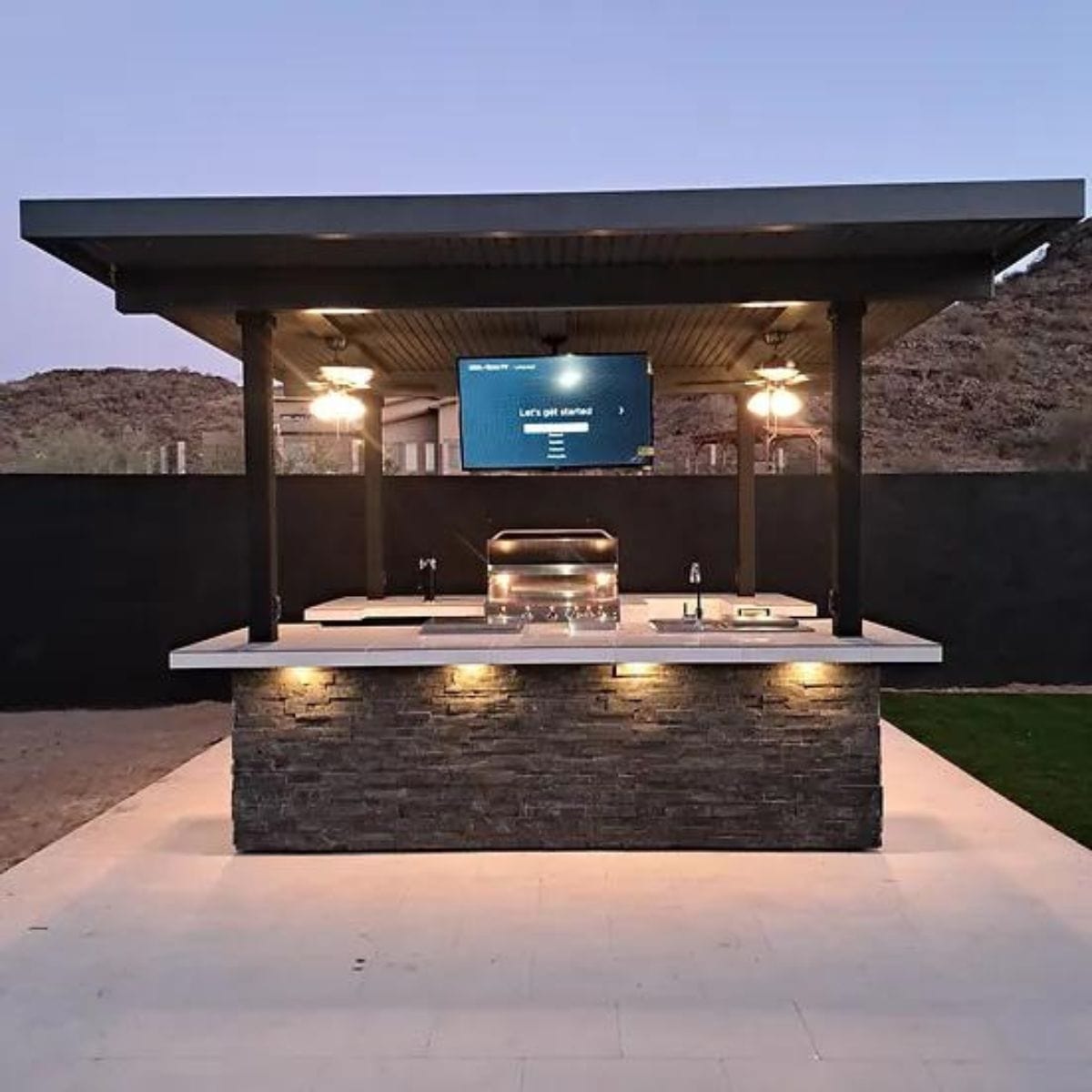 This Big Island Sports Bar Outdoor Kitchen Grill is a must have BBQ Island for anyone who loves to have out with friends and family