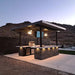With its dual 55 Inch TV placed on both sides of the outdoor kitchen grill