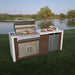 Featuring the Kokomo Classic Shiplap Outdoor Kitchen Grill with Waterfall Edge