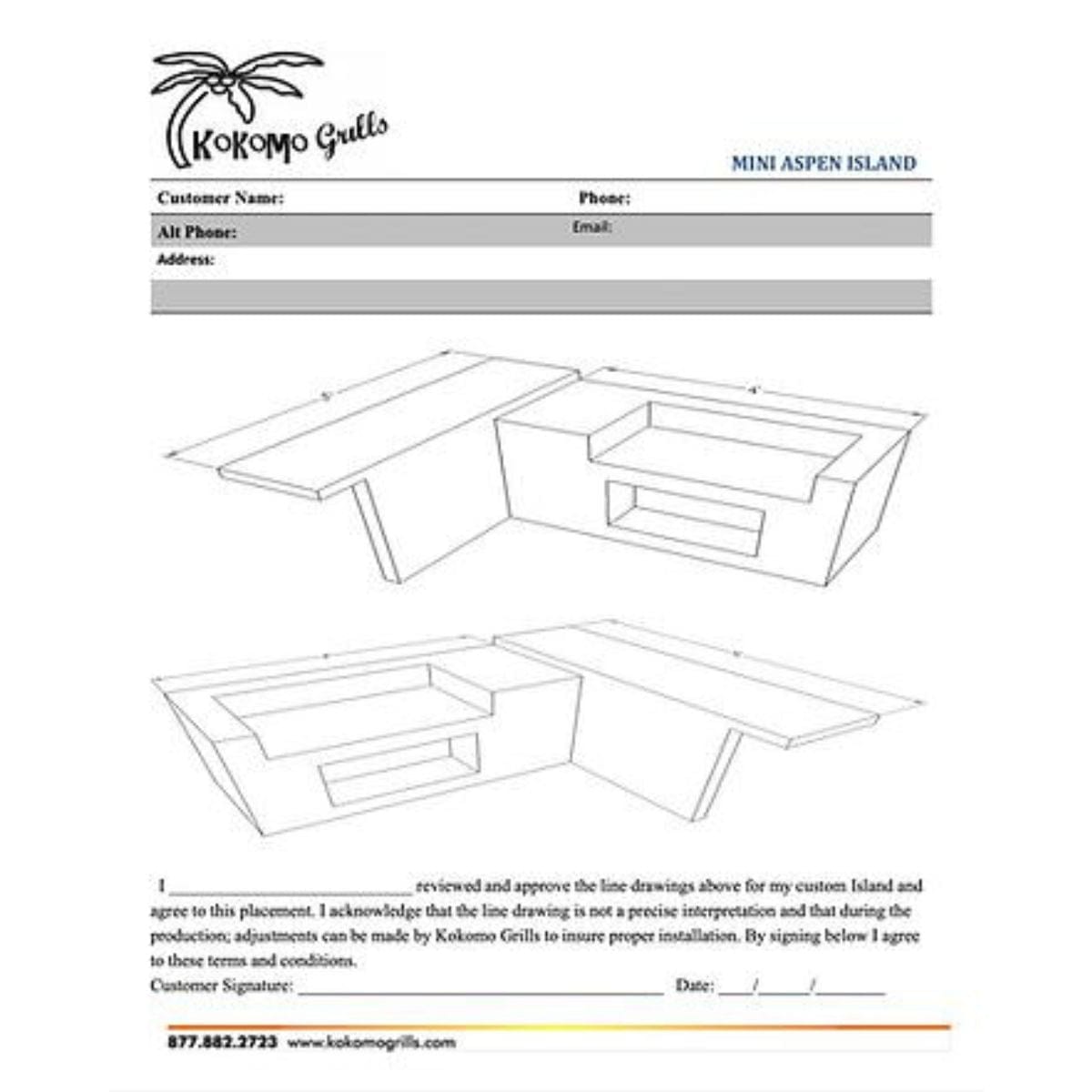 The amazing Kokomo Havana L-Shape BBQ Island With Bar Seating and Built In BBQ Grill 4'x5' BBQ.