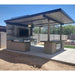 This outdoor kitchen is designed to enhance your grilling experience and add style to your outdoor entertaining space.