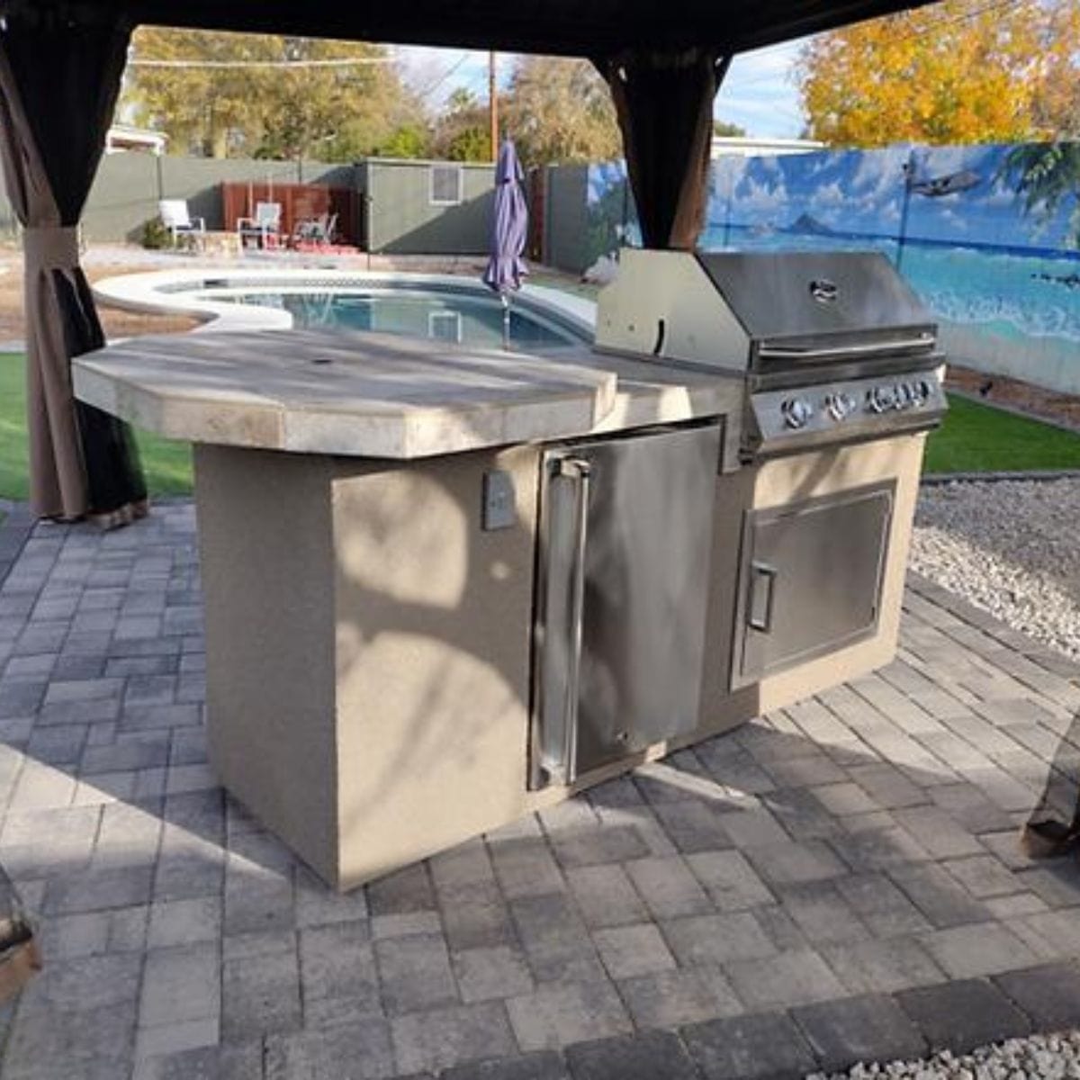 The Kokomo Poly 7'6" BBQ Island is made from top-grade materials.