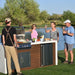 This is the Kokomo Professional Shiplap Outdoor Kitchen Grill With Waterfall Edge