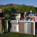 This is the Kokomo Professional Shiplap Outdoor Kitchen Grill With Waterfall Edge