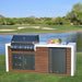 This is the Kokomo Professional Shiplap Outdoor Kitchen Grill With Waterfall Edge