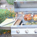 How the Kokomo Smoker Chip Box Insert in Stainless Steel looks when used.