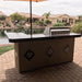 This is the finest Kokomo St. John 7'6" BBQ Island W High Bar on three sides and Lights 4 Burner BBQ Grill.