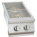 Conventional, Stainless, Propane/Natural Gas, Built-In, Two Heavy Duty 12,000 BTU cast brass burners for enhanced performance. 