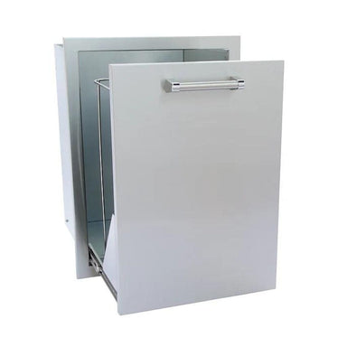 This is the Kokomo Stainless Steel Trash/Propane Pull-Out when slightly opened