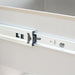 How the Kokomo Stainless Steel Two Drawer - One Door Combo' lock looks like up-close