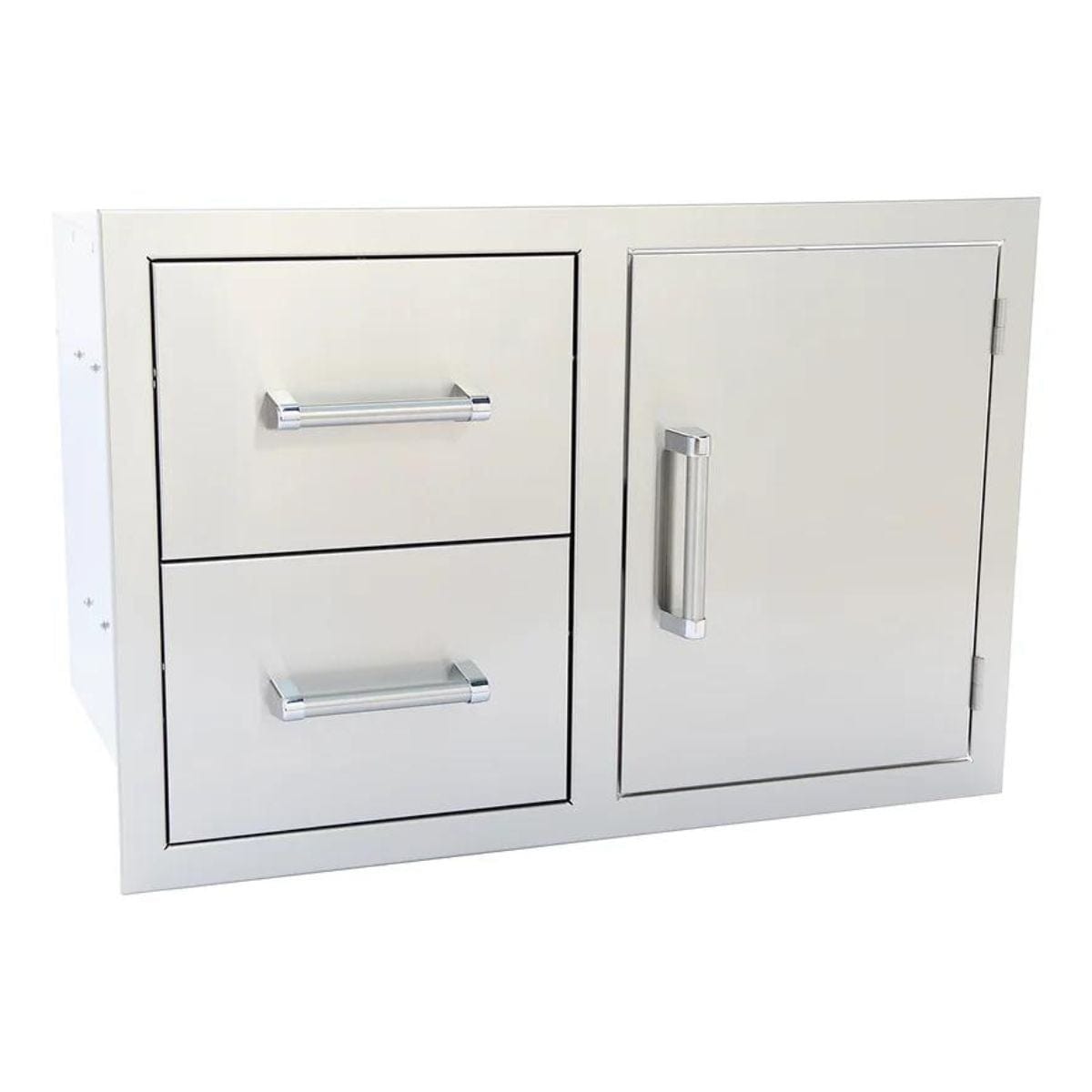 The top-tier Kokomo Stainless Steel Two Drawer - One Door Combo
