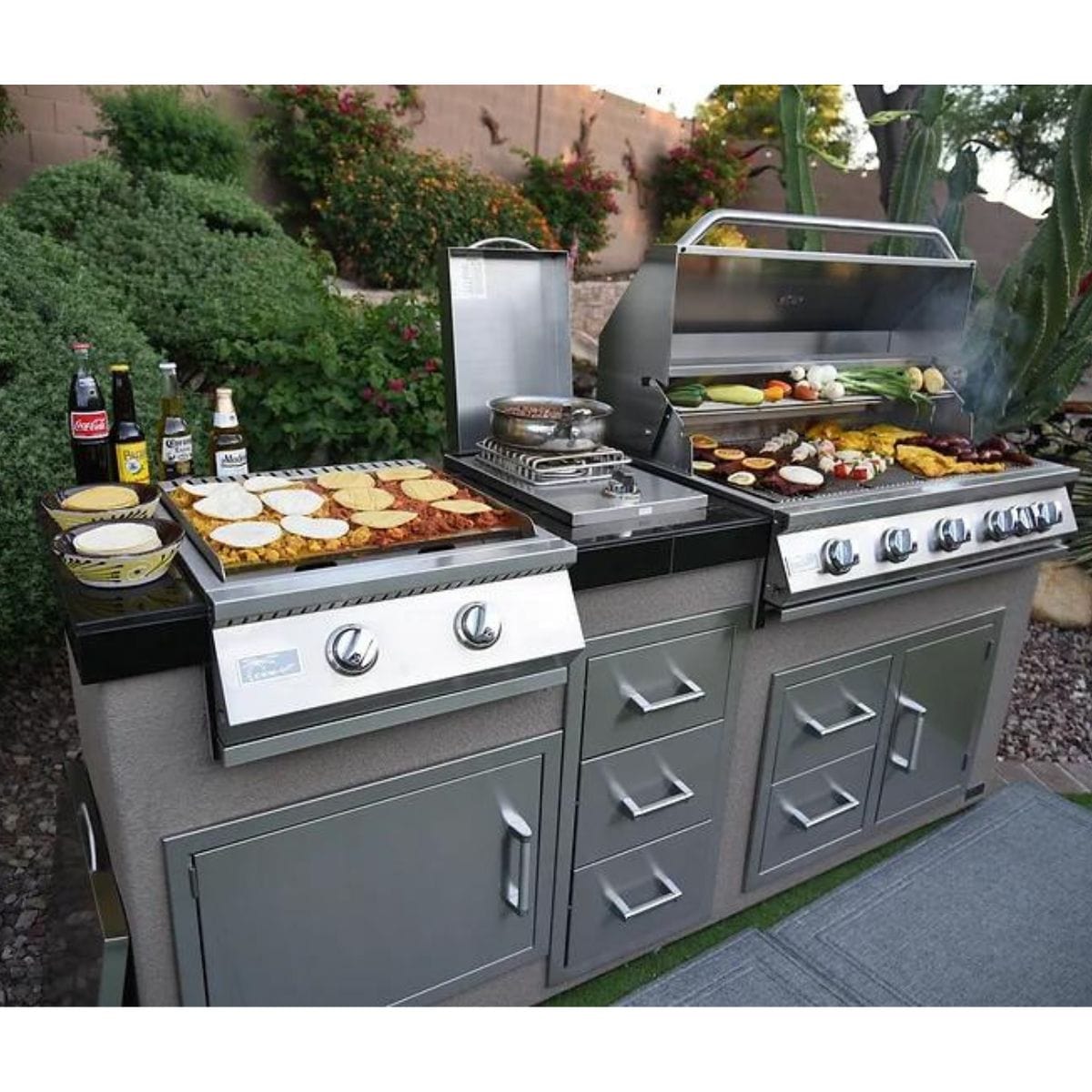 7' 6" Long Modular BBQ Island Outdoor Kitchen