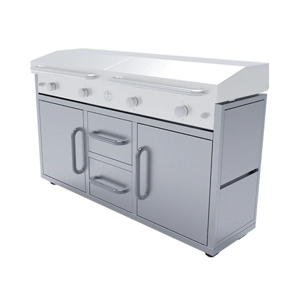 Le Griddle Stainless Steel Cart for 60" The Grand Texan Griddle