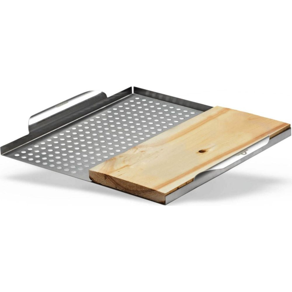 Napoleon Stainless Steel Multi-functional Topper with Cedar Plank