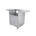 Full width slide-out drip tray, stainless steel warming rack