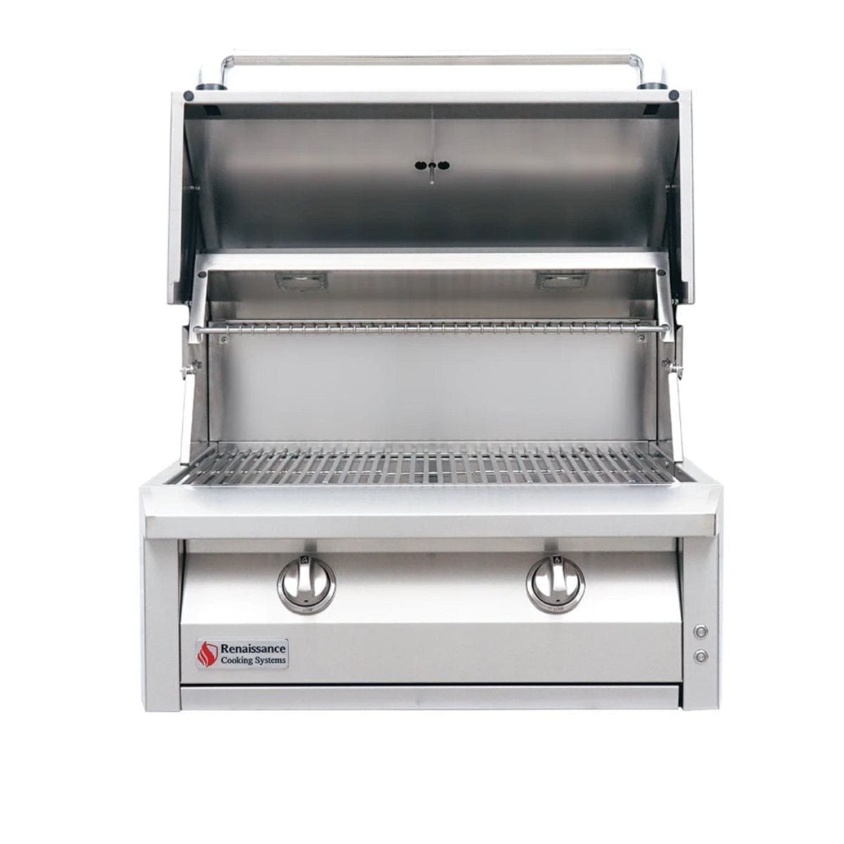 The RCS 30" ARG Built-In Grill has a spring loaded hood.
