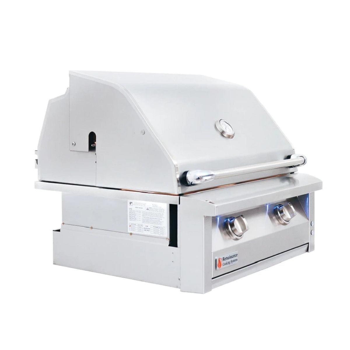 The RCS 30" ARG Built-In Grill has a spring loaded hood.