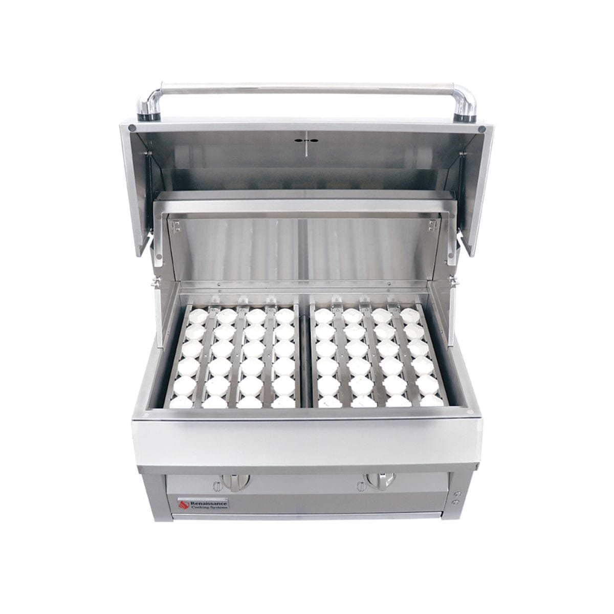 The RCS 30" ARG Built-In Grill has a spring loaded hood.