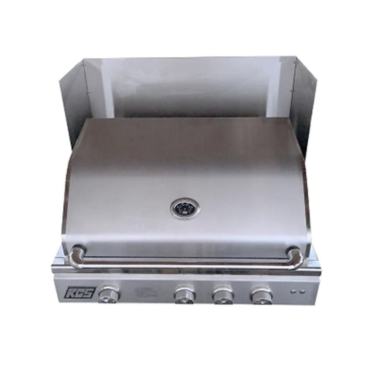 The wind guard bottom piece will slide under the back of the grill for stability