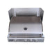 The wind guard bottom piece will slide under the back of the grill for stability