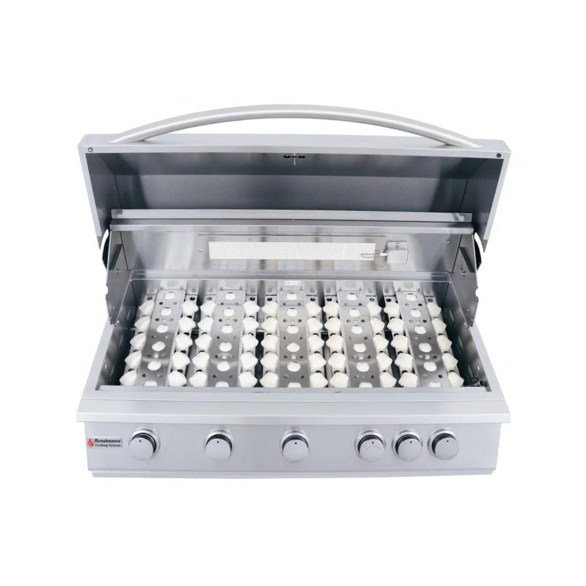 Briquette flavor grids with solid stainless steel cooking grids